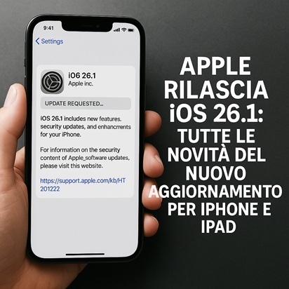 apple rilascia iOS 26.1 tutte le novità per iphone e iPad